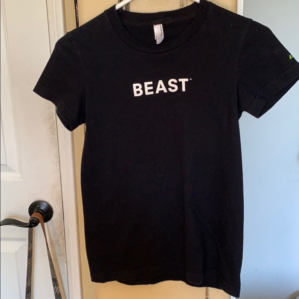 black “beast” tee